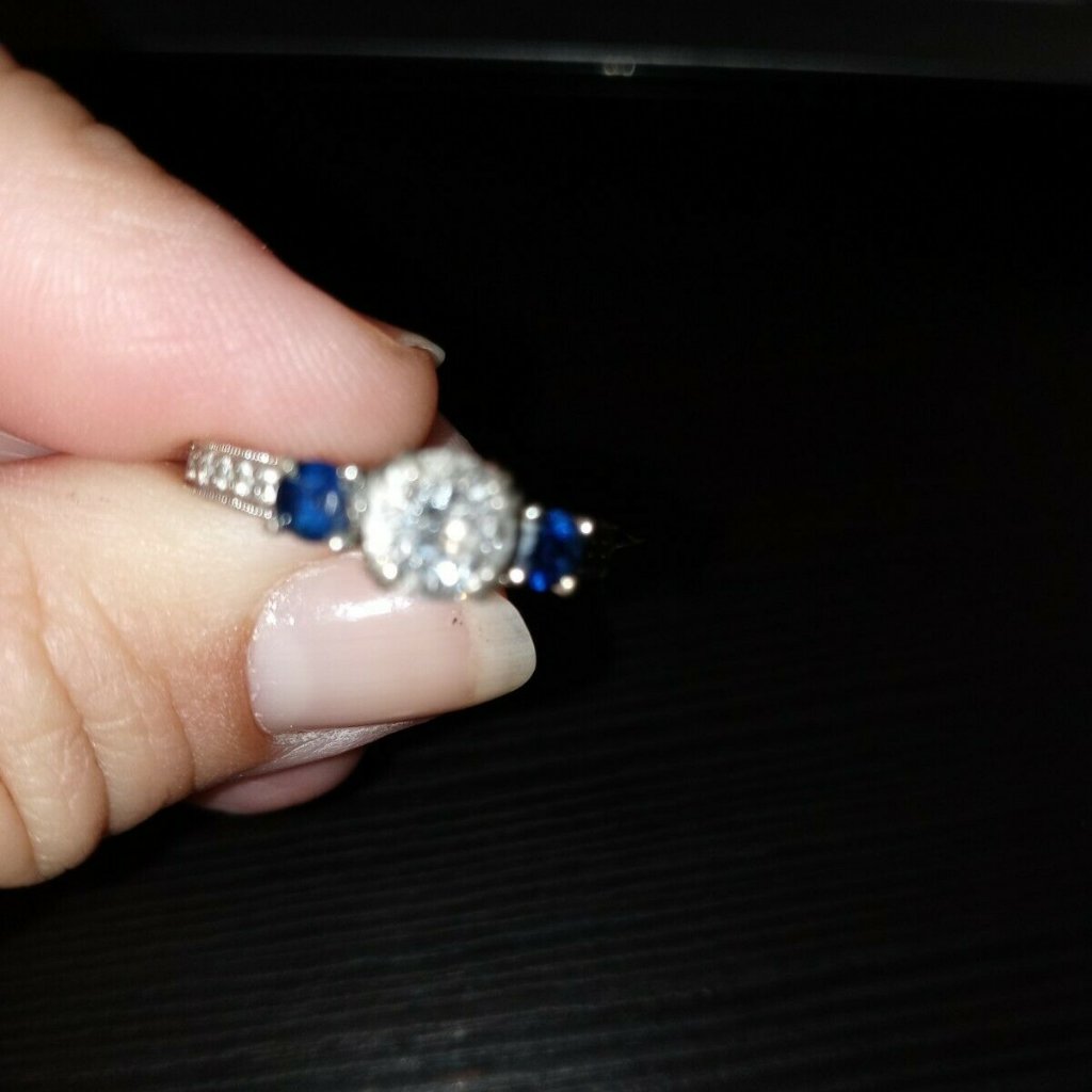 14 Kt White Gold Sapphire Diamond Ring Appraisal